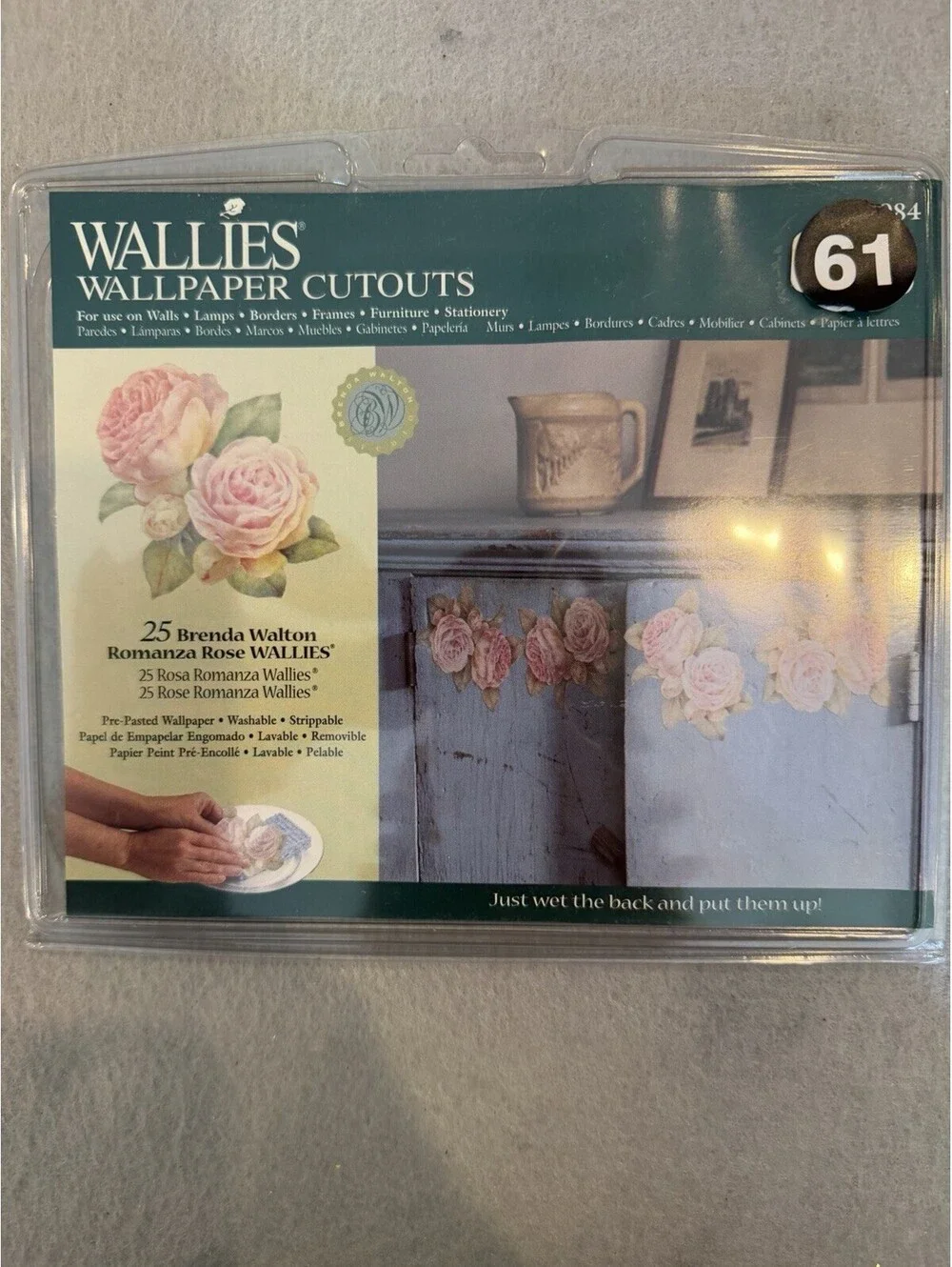 Wallies Wallpaper Cutouts Set Of 3 Roses And Fairies New Sealed